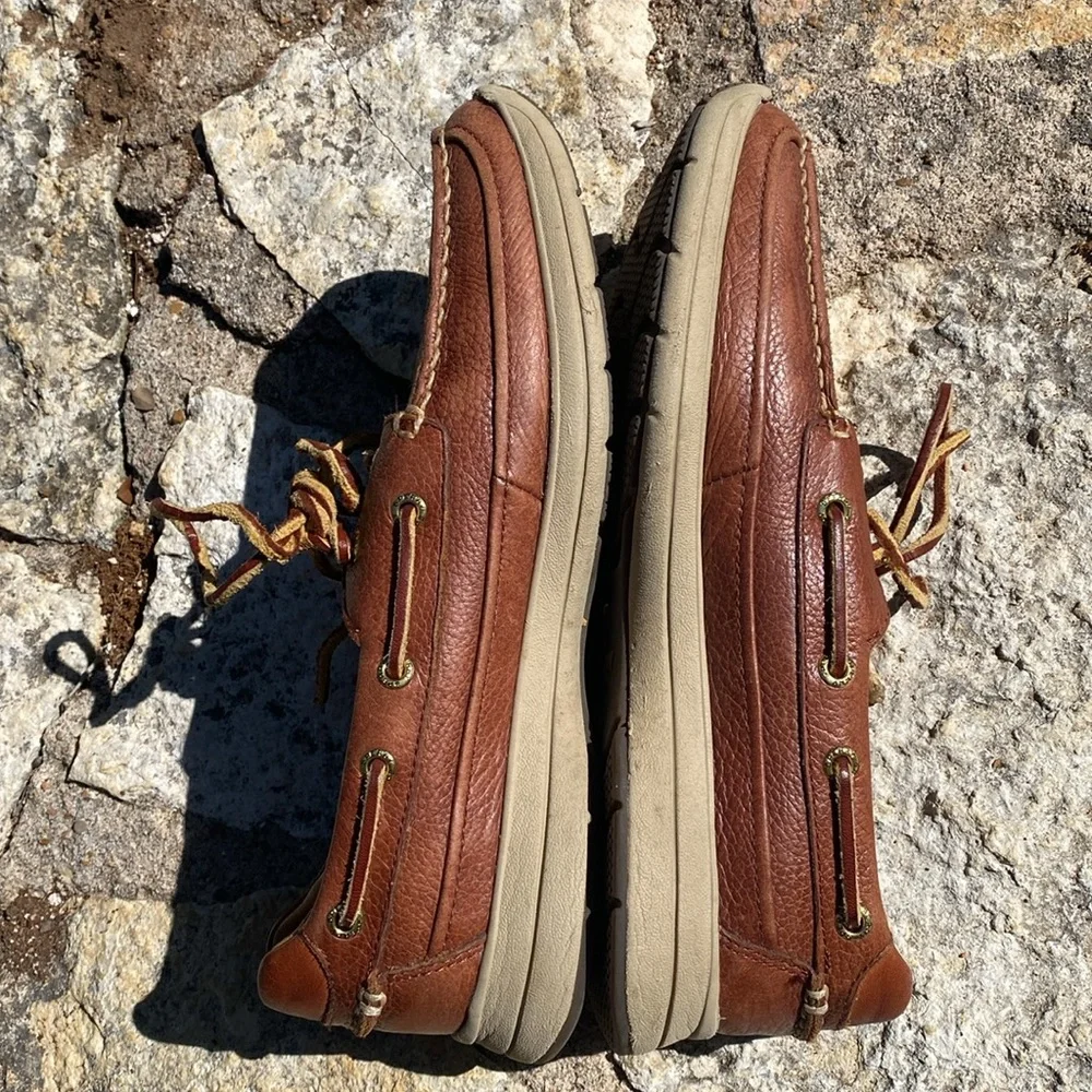 Sperry Men's Brown Leather Gold Cup 2-Eye Boat Shoes